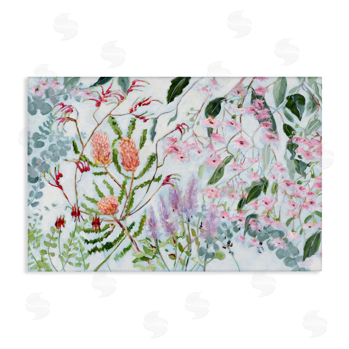 Elegant Garden Flowers Canvas Wall Art, Home Decor by Meredith Howse