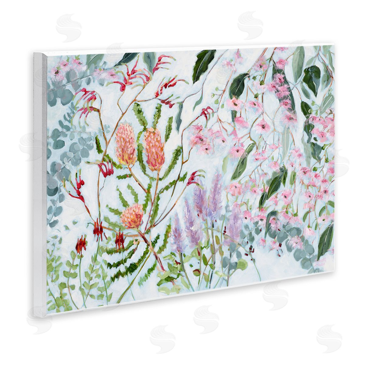 Elegant Garden Flowers Wood Plaque Wall Art, Home Decor by Meredith Howse
