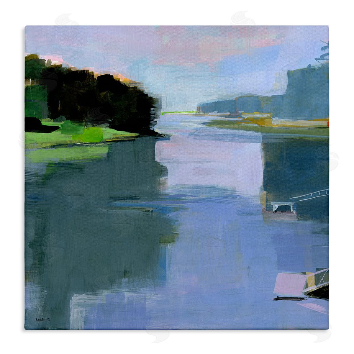 Water Reflection Abstract Canvas Wall Art, Home Decor by Kathleen Robbins