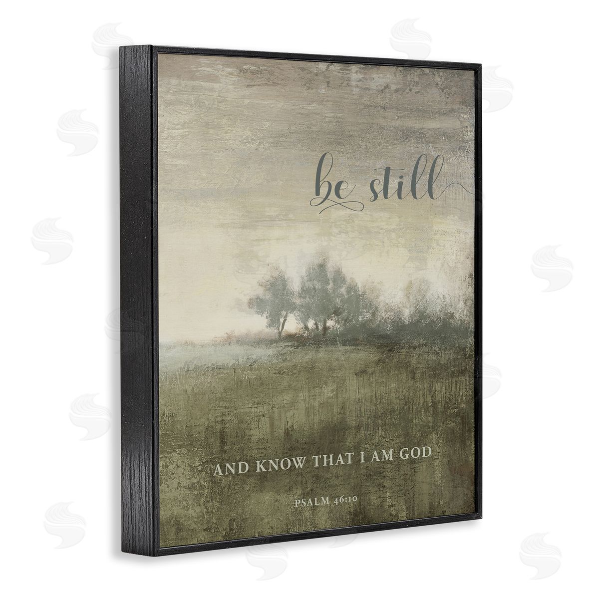 Be Still over Rustic Landscape Black Frame Print Wall Art, Home Decor by John Spaeth