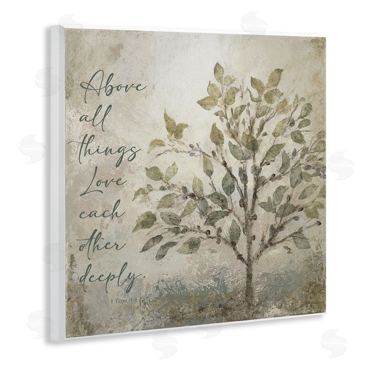 Rustic Love Each Other Deeply Wood Plaque Wall Art, Home Decor by John Spaeth