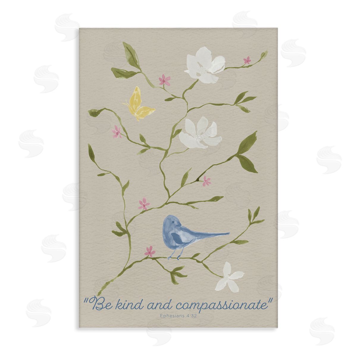 Floral Be Kind & Compassionate Canvas Wall Art, Home Decor by Lucille Price