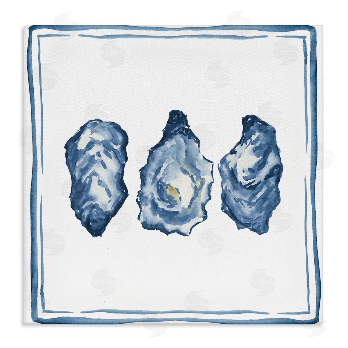 Oyster Shell Trio Canvas Wall Art, Home Decor by Lucille Price