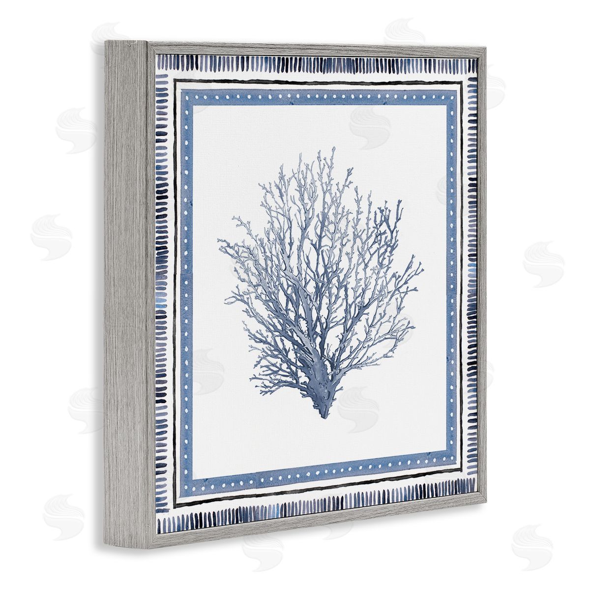 Nautical Branch of Coral Grey Frame Print Wall Art, Home Decor by Lanie Loreth