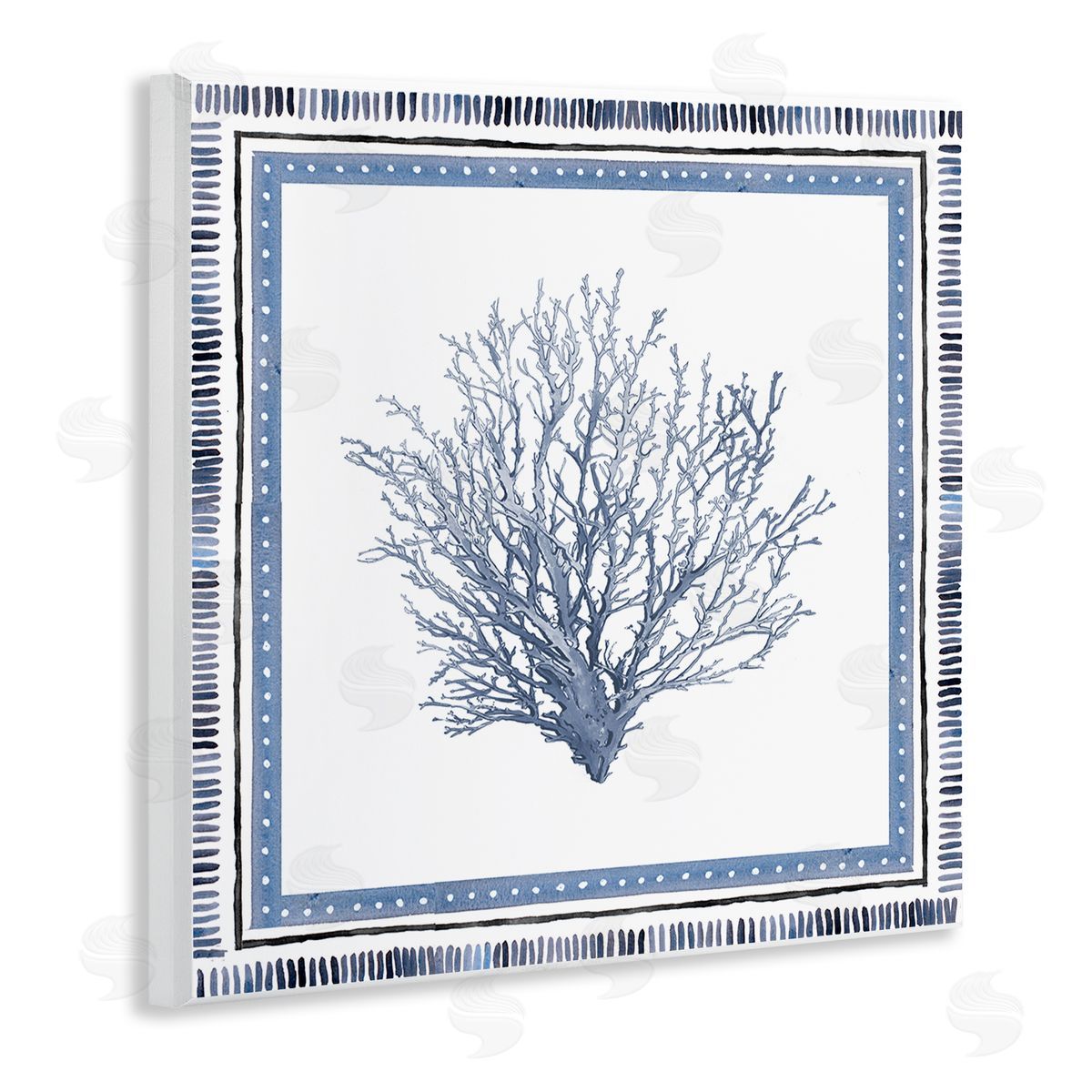 Nautical Branch of Coral Wood Plaque Wall Art, Home Decor by Lanie Loreth