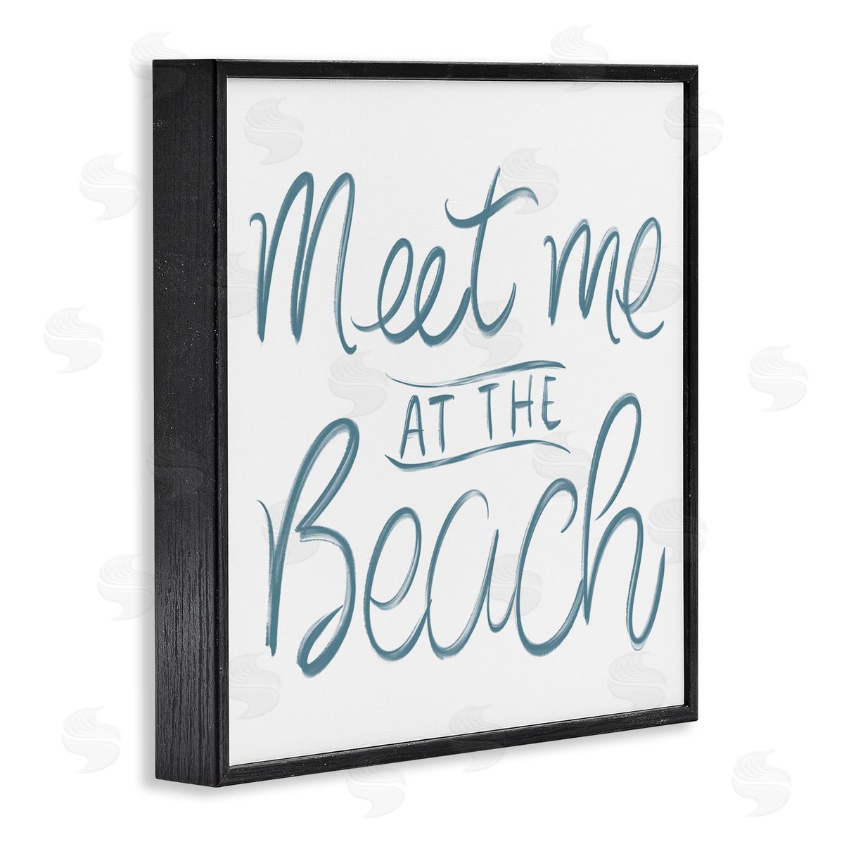 Minimal Meet At Beach Black Frame Print Wall Art, Home Decor by SunDance Group