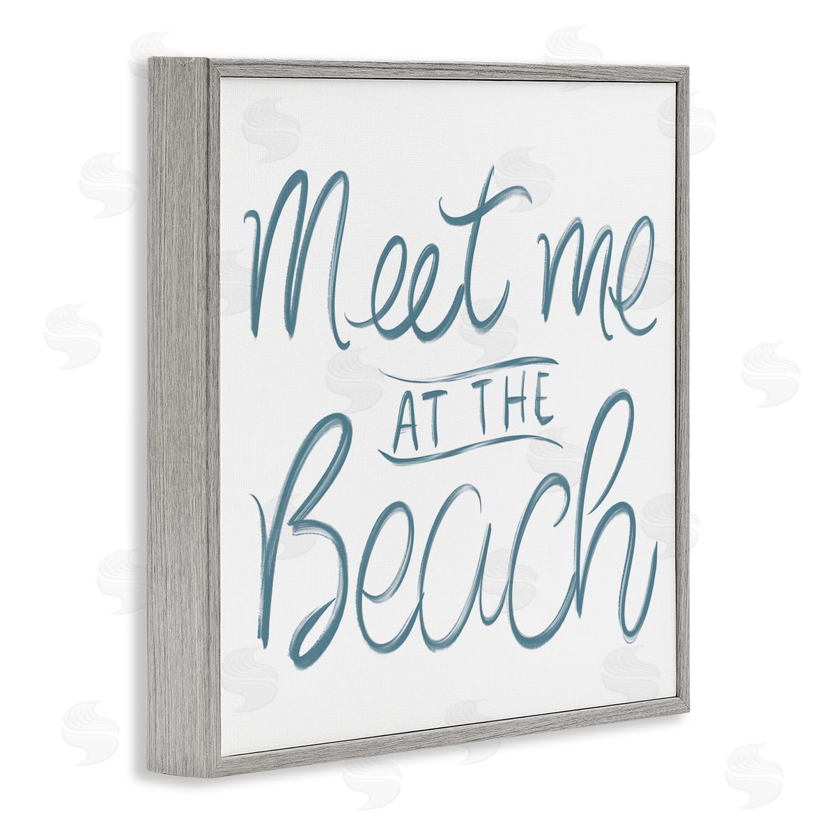 Minimal Meet At Beach Grey Frame Print Wall Art, Home Decor by SunDance Group