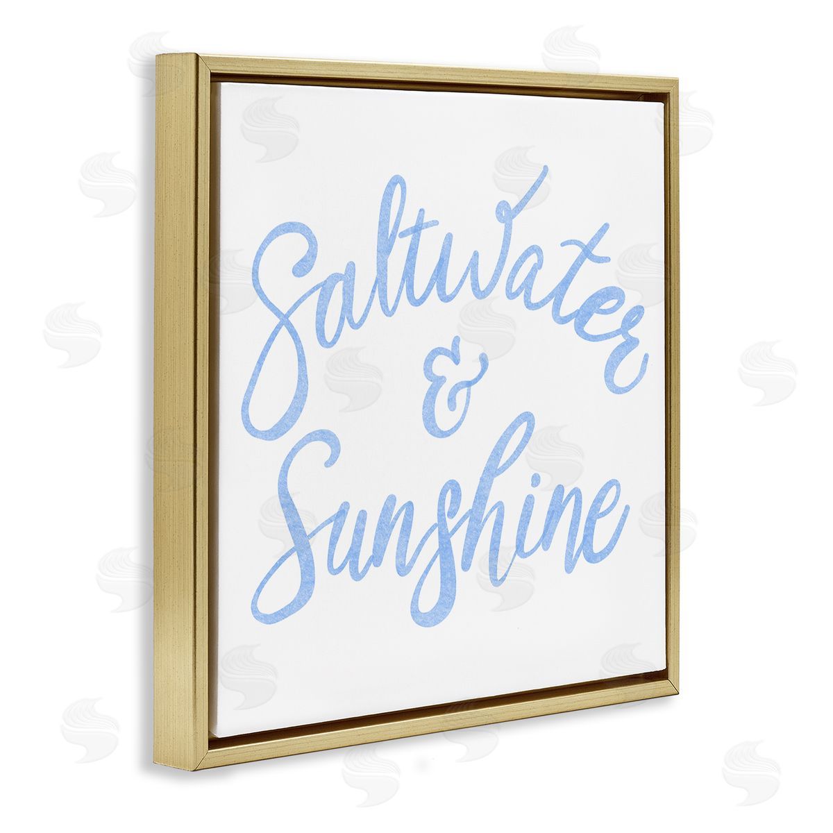Minimal Saltwater & Sunshine Gold Floating Frame Canvas Wall Art, Home Decor by SunDance Group