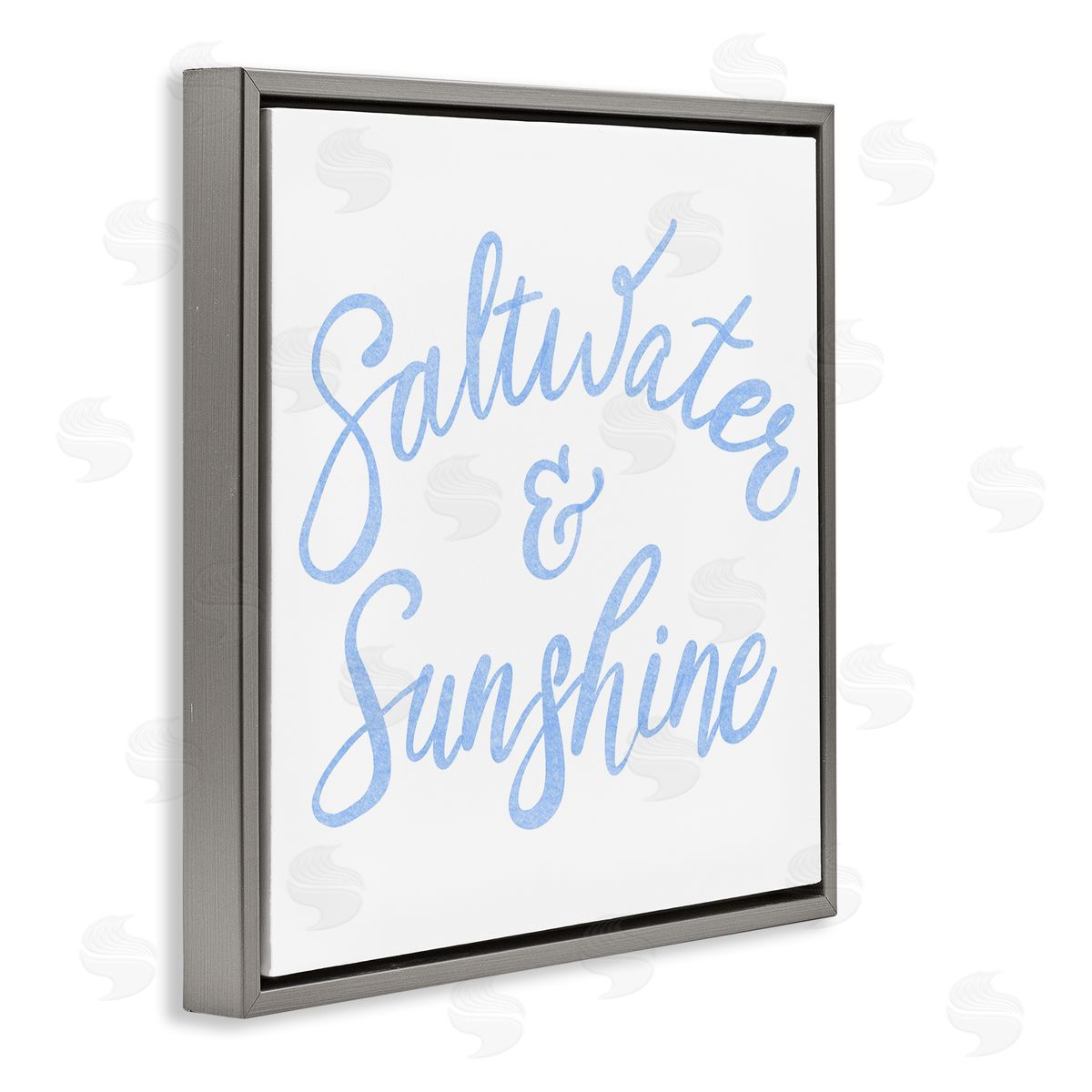 Minimal Saltwater & Sunshine Grey Floating Frame Canvas Wall Art, Home Decor by SunDance Group