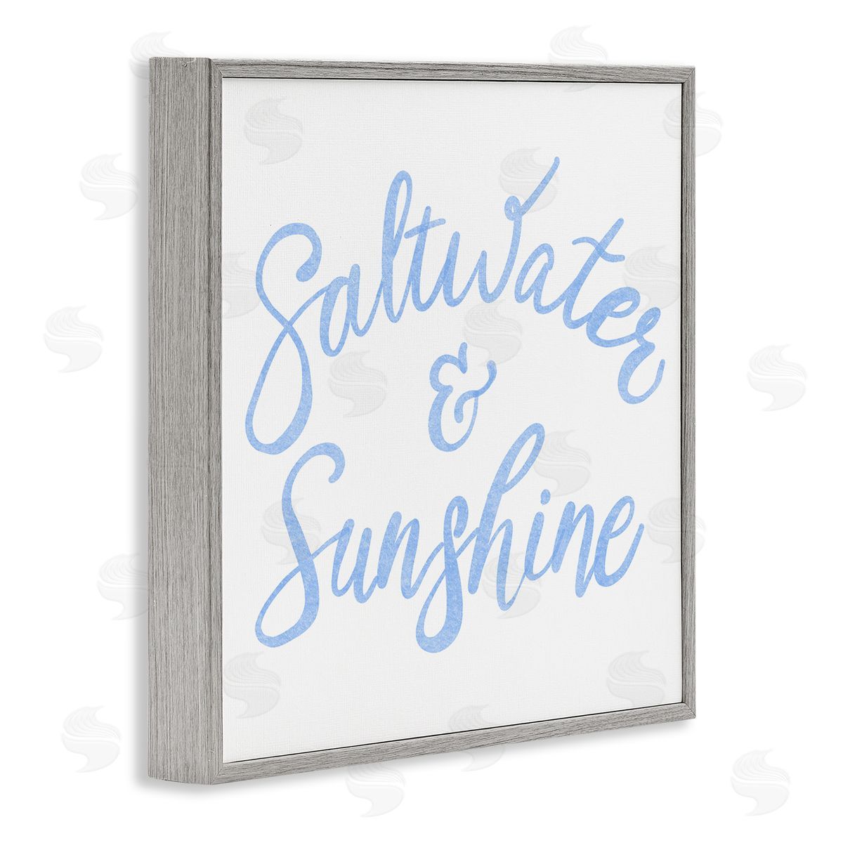 Minimal Saltwater & Sunshine Grey Frame Print Wall Art, Home Decor by SunDance Group