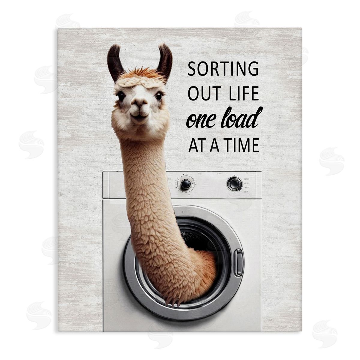 One Load At A Time Llama Canvas Wall Art, Home Decor by Lettered and Lined