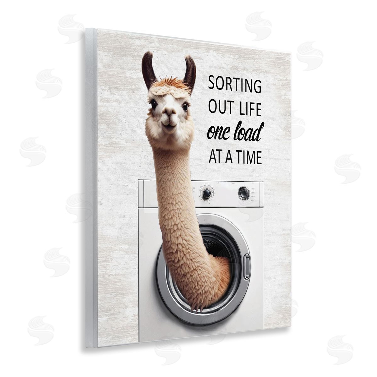 One Load At A Time Llama Wood Plaque Wall Art, Home Decor by Lettered and Lined
