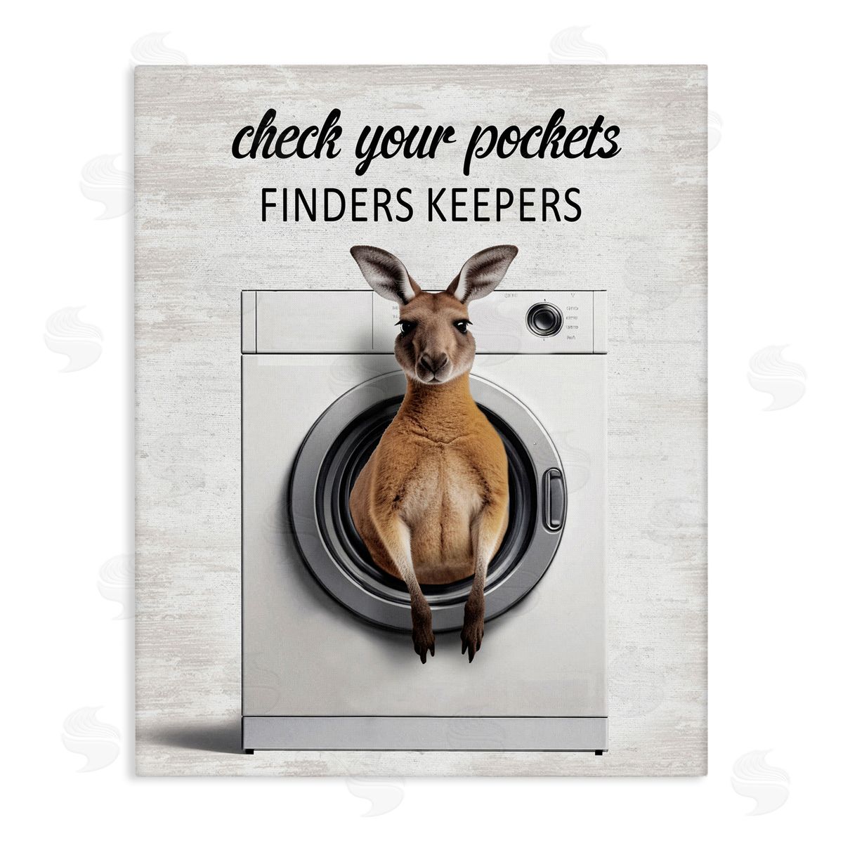 Finders Keepers Laundry Rule Canvas Wall Art, Home Decor by Lettered and Lined