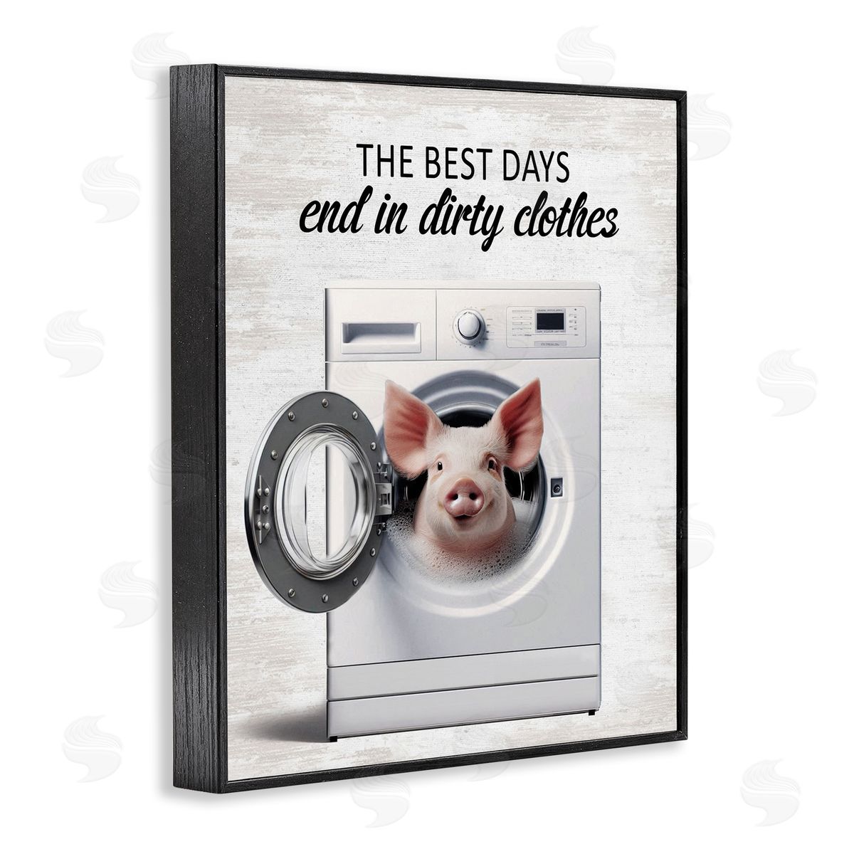 Best Days & Dirty Clothes Black Frame Print Wall Art, Home Decor by Lettered and Lined