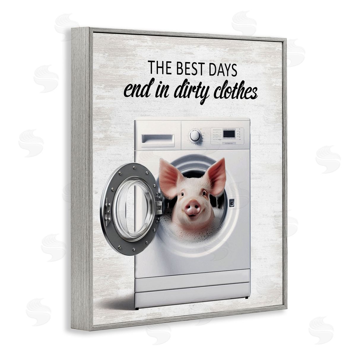 Best Days & Dirty Clothes Grey Frame Print Wall Art, Home Decor by Lettered and Lined