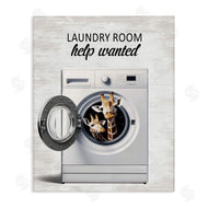 Lettered and Lined | Laundry Room Help Wanted