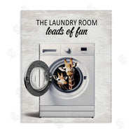 Lettered and Lined | Giraffes & Laundry Load