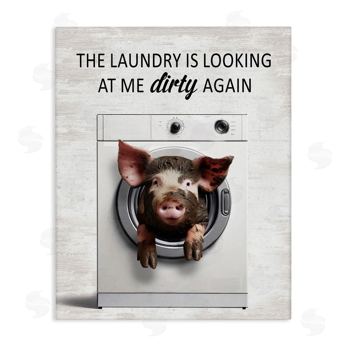 Laundry Looking At Me Dirty Canvas Wall Art, Home Decor by Lettered and Lined