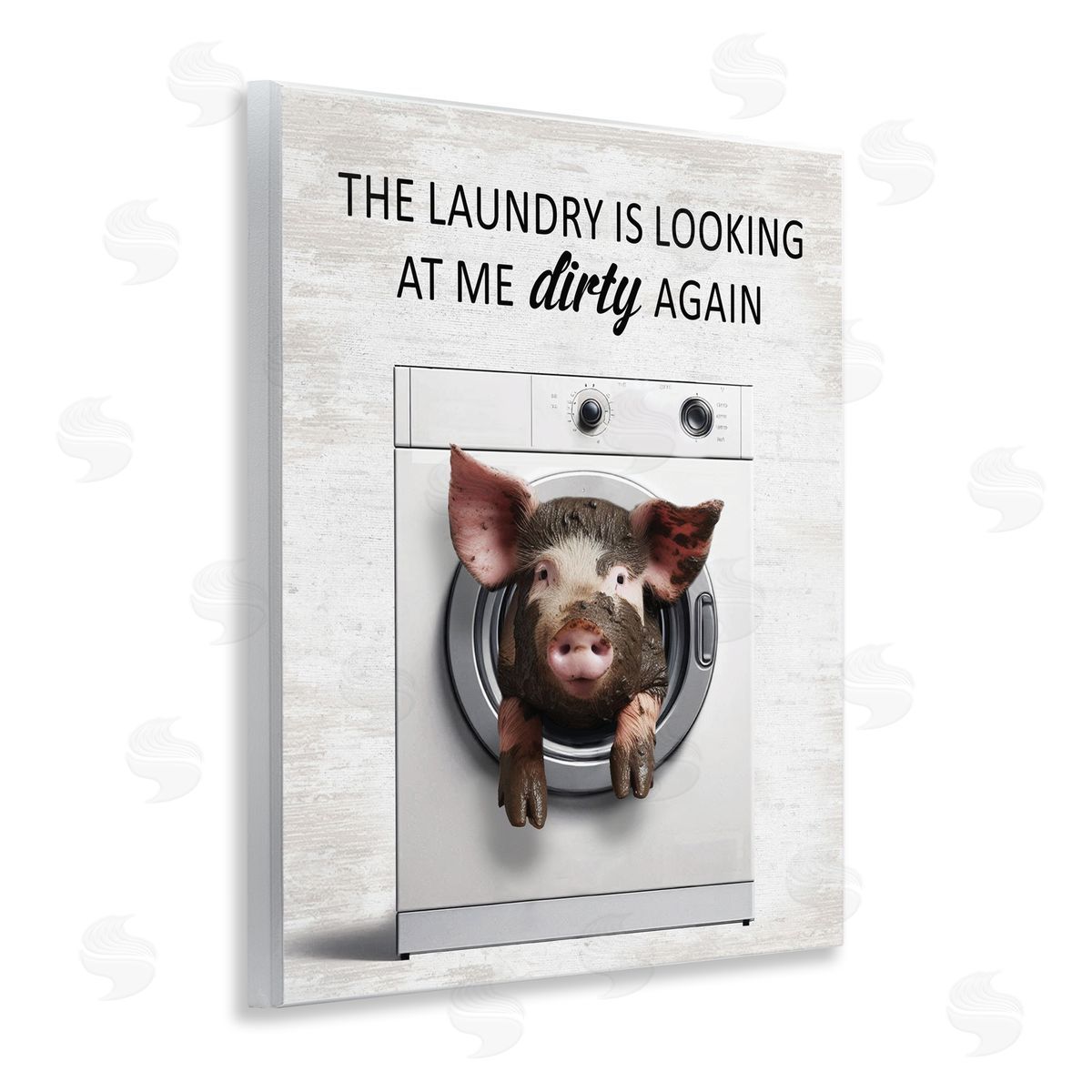 Laundry Looking At Me Dirty Wood Plaque Wall Art, Home Decor by Lettered and Lined