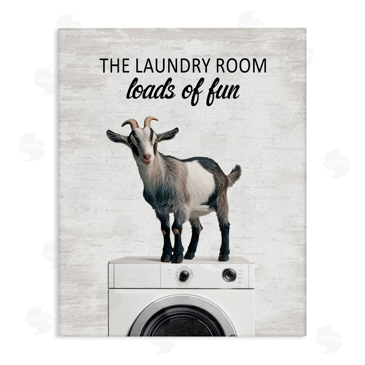 Loads of Fun Laundry Goat Canvas Wall Art, Home Decor by Lettered and Lined