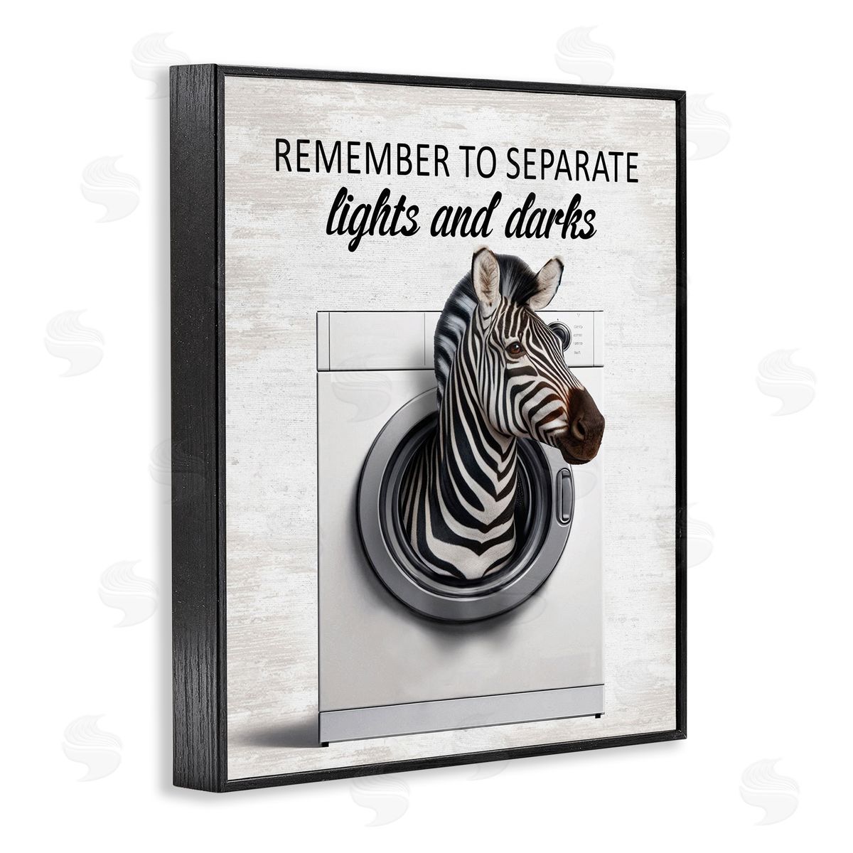 Separate Lights & Darks Laundry Black Frame Print Wall Art, Home Decor by Lettered and Lined