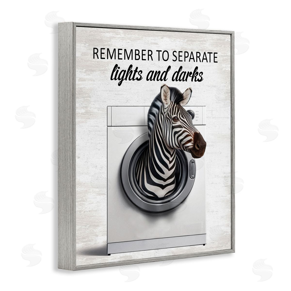Separate Lights & Darks Laundry Grey Frame Print Wall Art, Home Decor by Lettered and Lined