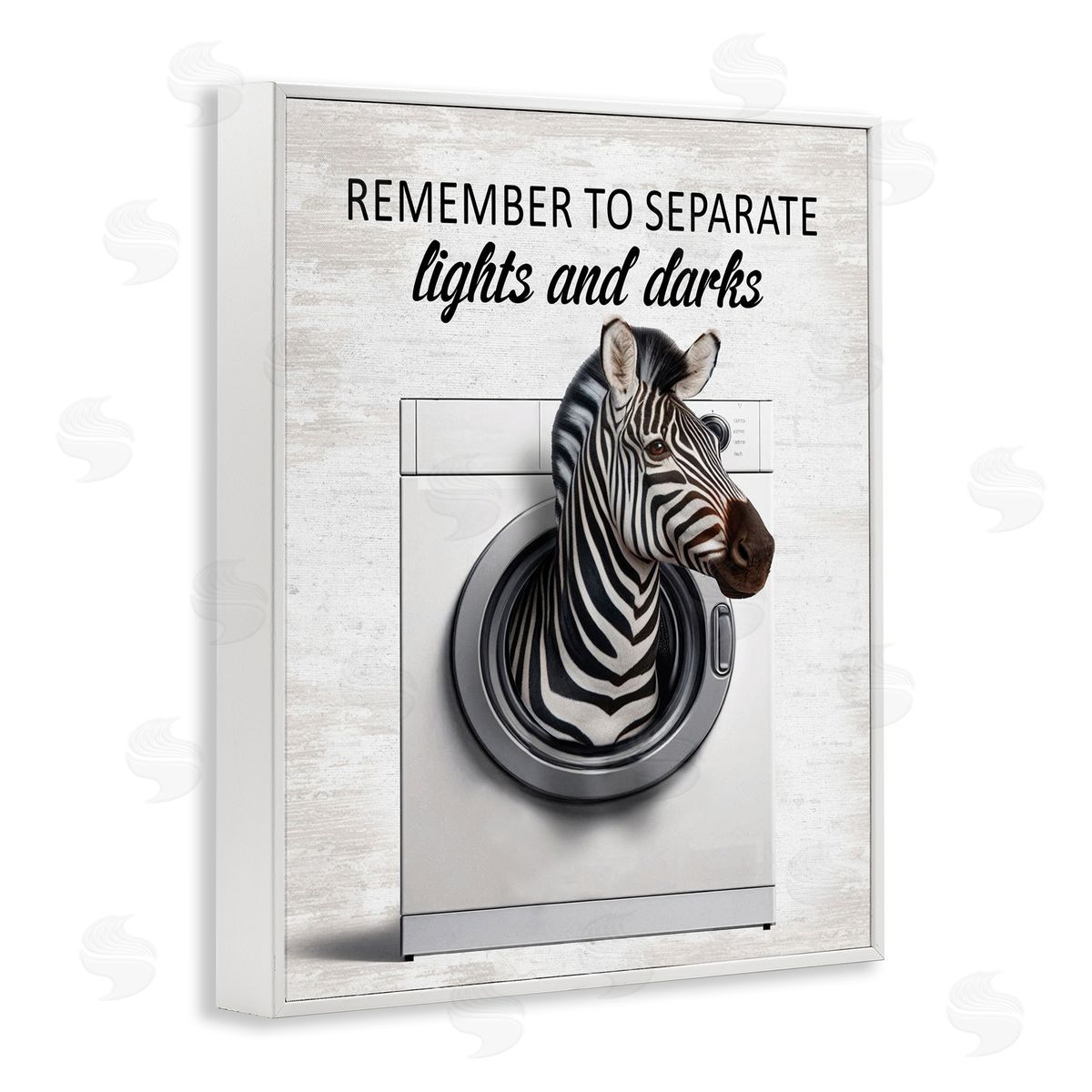Separate Lights & Darks Laundry White Frame Print Wall Art, Home Decor by Lettered and Lined