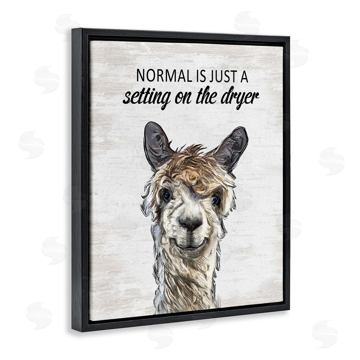 Normal is Just Dyer Setting Black Floating Frame Canvas Wall Art, Home Decor by Lettered and Lined