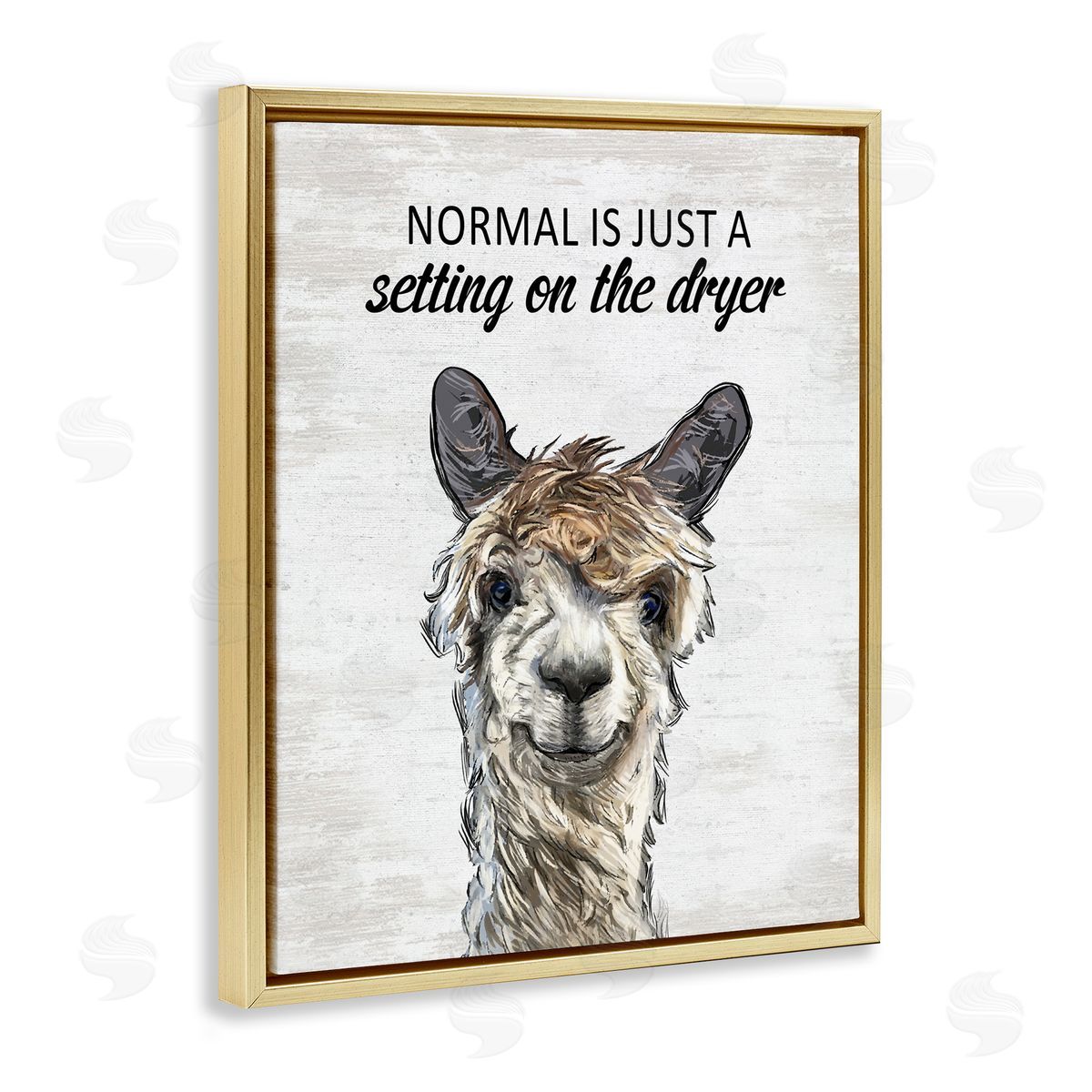 Normal is Just Dyer Setting Gold Floating Frame Canvas Wall Art, Home Decor by Lettered and Lined