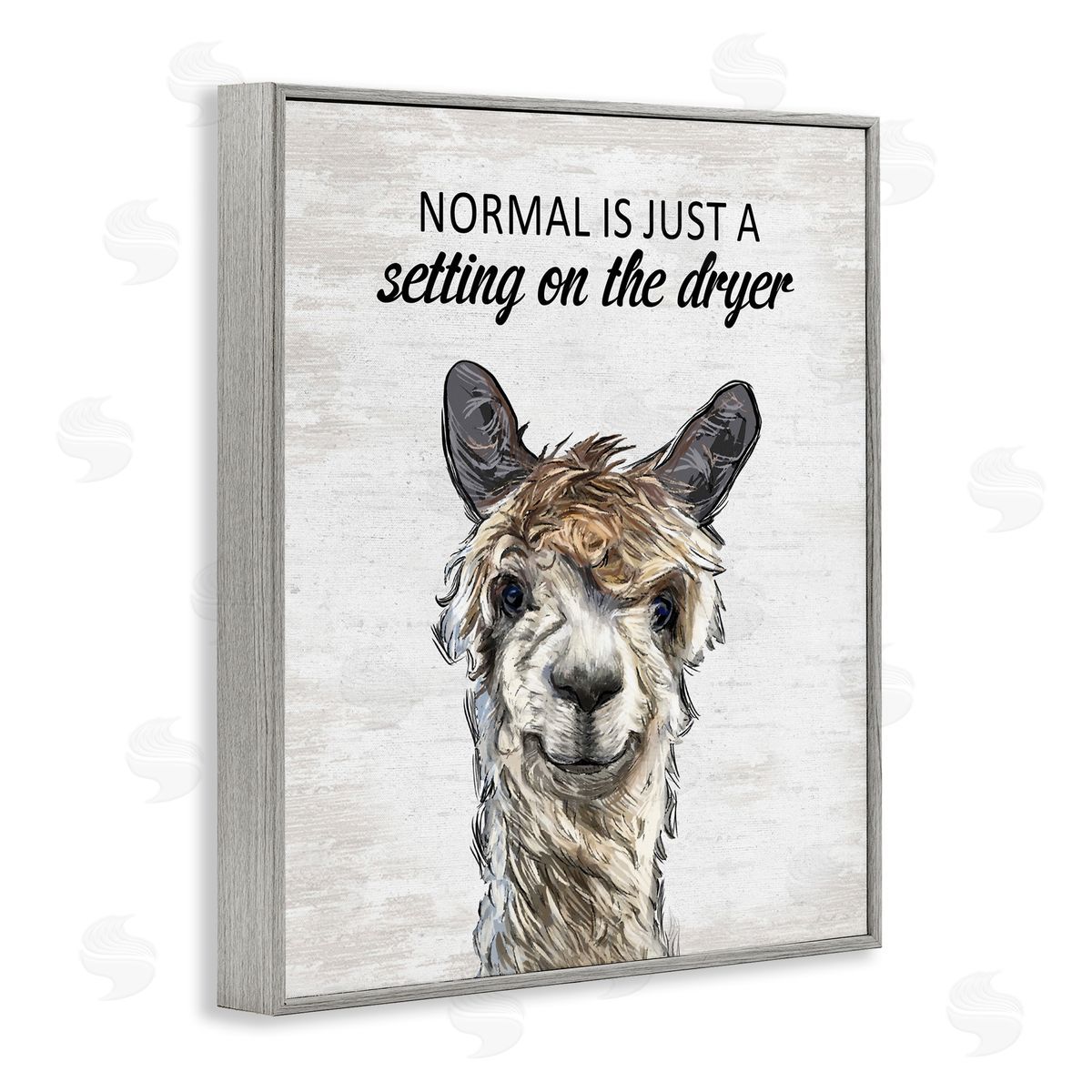 Normal is Just Dyer Setting Grey Frame Print Wall Art, Home Decor by Lettered and Lined