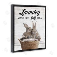 Lettered and Lined | Bunnies & Laundry Basket
