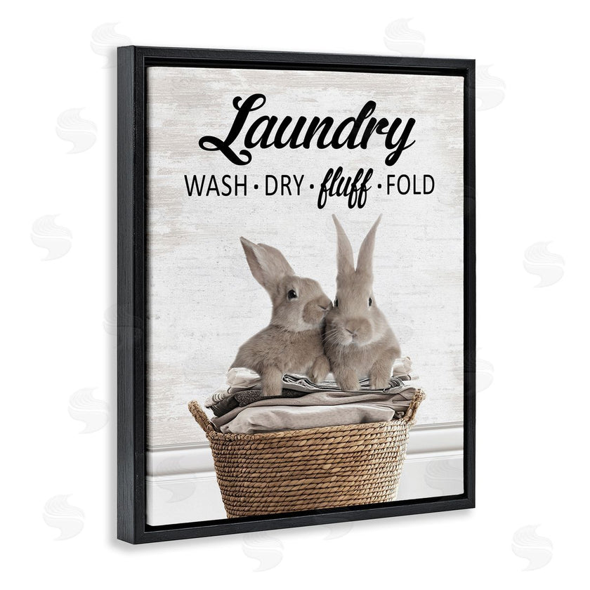 Lettered and Lined | Bunnies & Laundry Basket