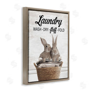 Lettered and Lined | Bunnies & Laundry Basket