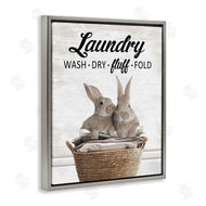 Lettered and Lined | Bunnies & Laundry Basket