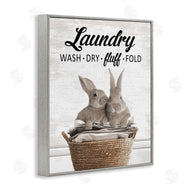 Lettered and Lined | Bunnies & Laundry Basket