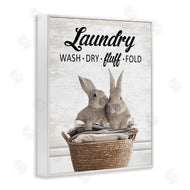 Lettered and Lined | Bunnies & Laundry Basket