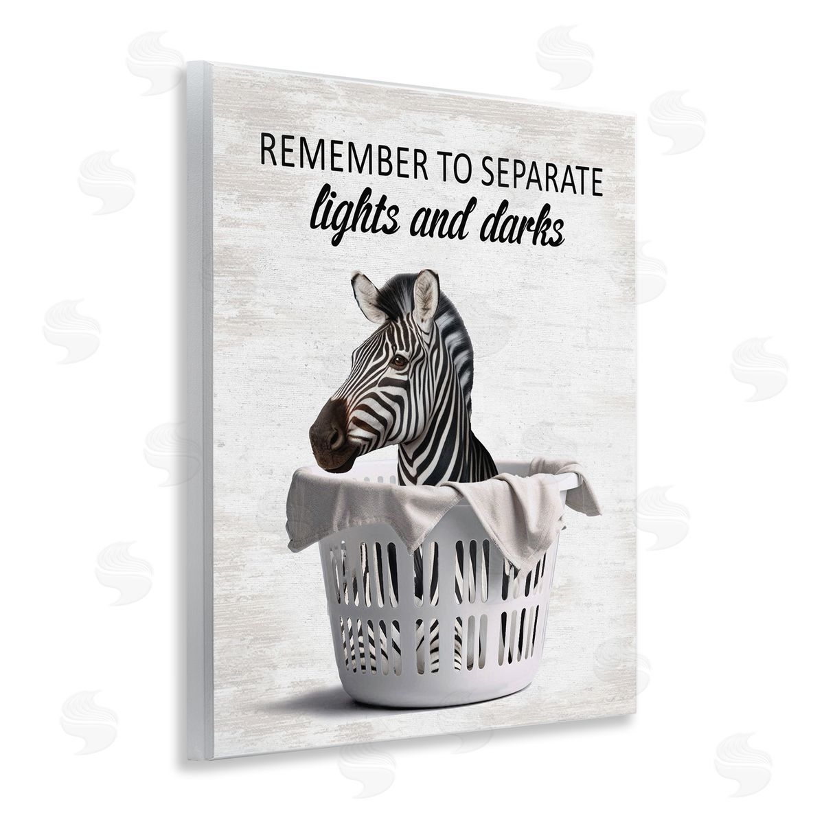 Separate Laundry & Zebra Wood Plaque Wall Art, Home Decor by Lettered and Lined