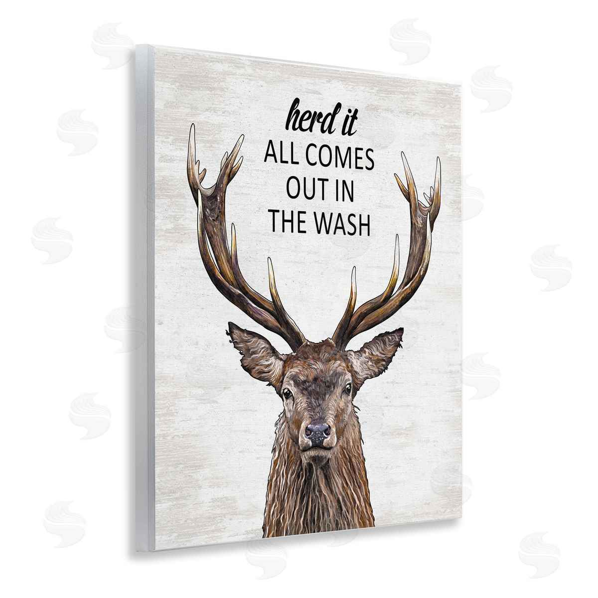 Laundry Deer Pun Wood Plaque Wall Art, Home Decor by Lettered and Lined