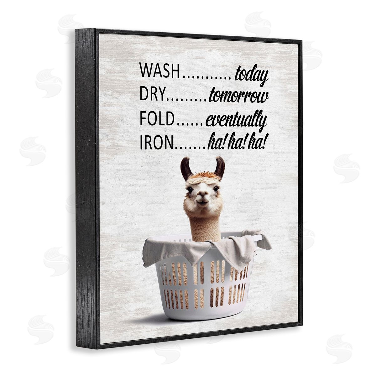 Funny Laundry Timing Black Frame Print Wall Art, Home Decor by Lettered and Lined