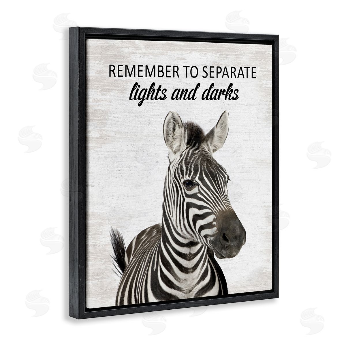 Remember To Separate Laundry Black Floating Frame Canvas Wall Art, Home Decor by Lettered and Lined
