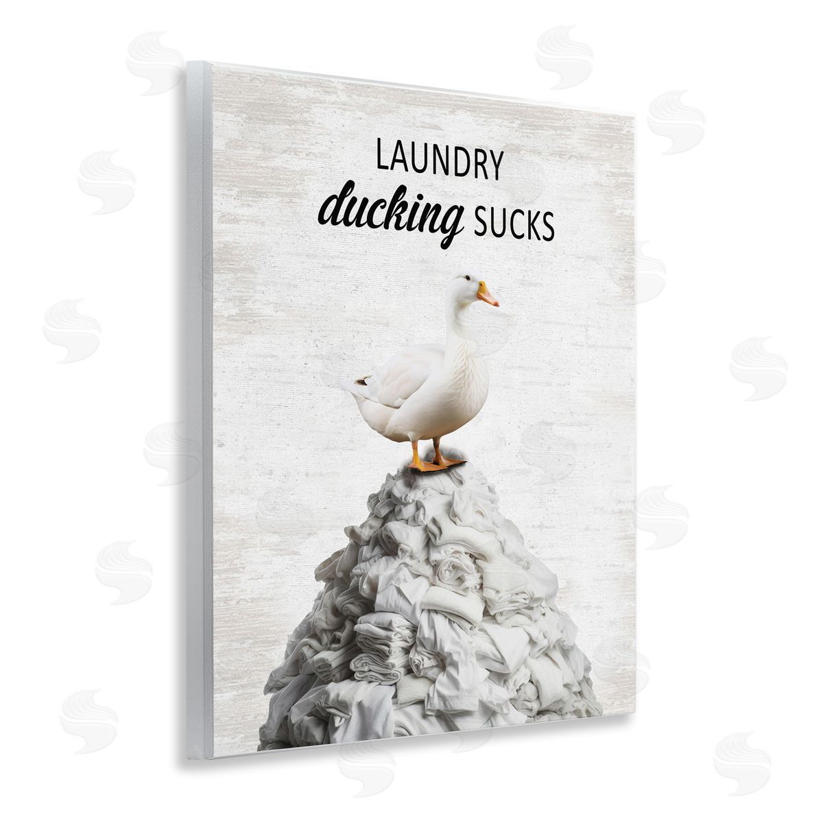 Duck & Laundry Pile Wood Plaque Wall Art, Home Decor by Lettered and Lined