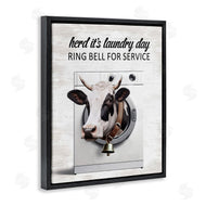 Lettered and Lined | Ring Bell Laundry Service Cow