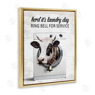 Lettered and Lined | Ring Bell Laundry Service Cow