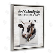 Lettered and Lined | Ring Bell Laundry Service Cow