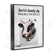 Lettered and Lined | Ring Bell Laundry Service Cow