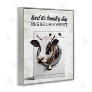 Lettered and Lined | Ring Bell Laundry Service Cow