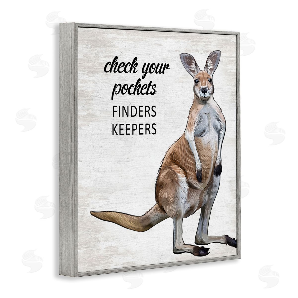Check Pockets Laundry Rule Grey Frame Print Wall Art, Home Decor by Lettered and Lined