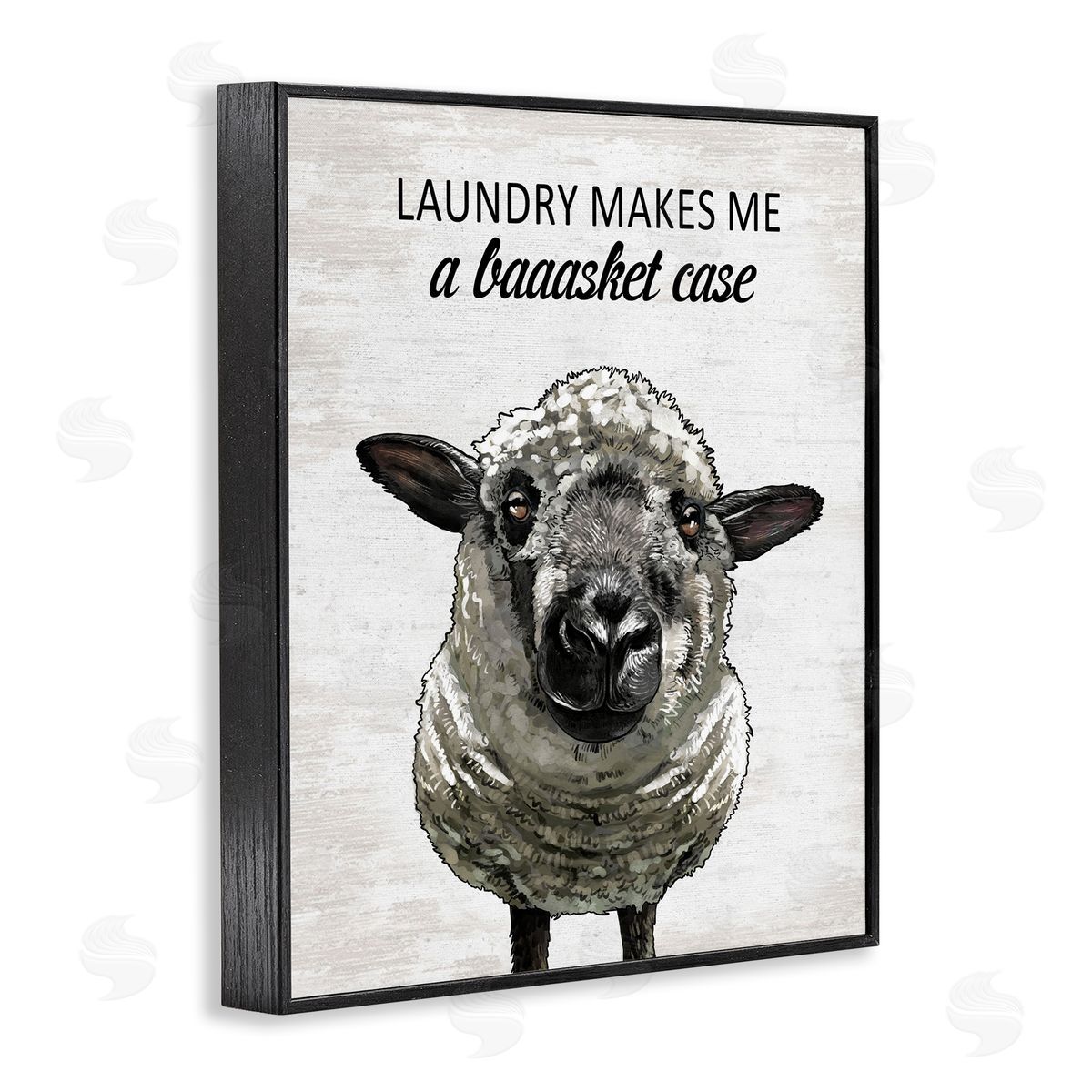 Laundry Makes Me Basket Case Black Frame Print Wall Art, Home Decor by Lettered and Lined