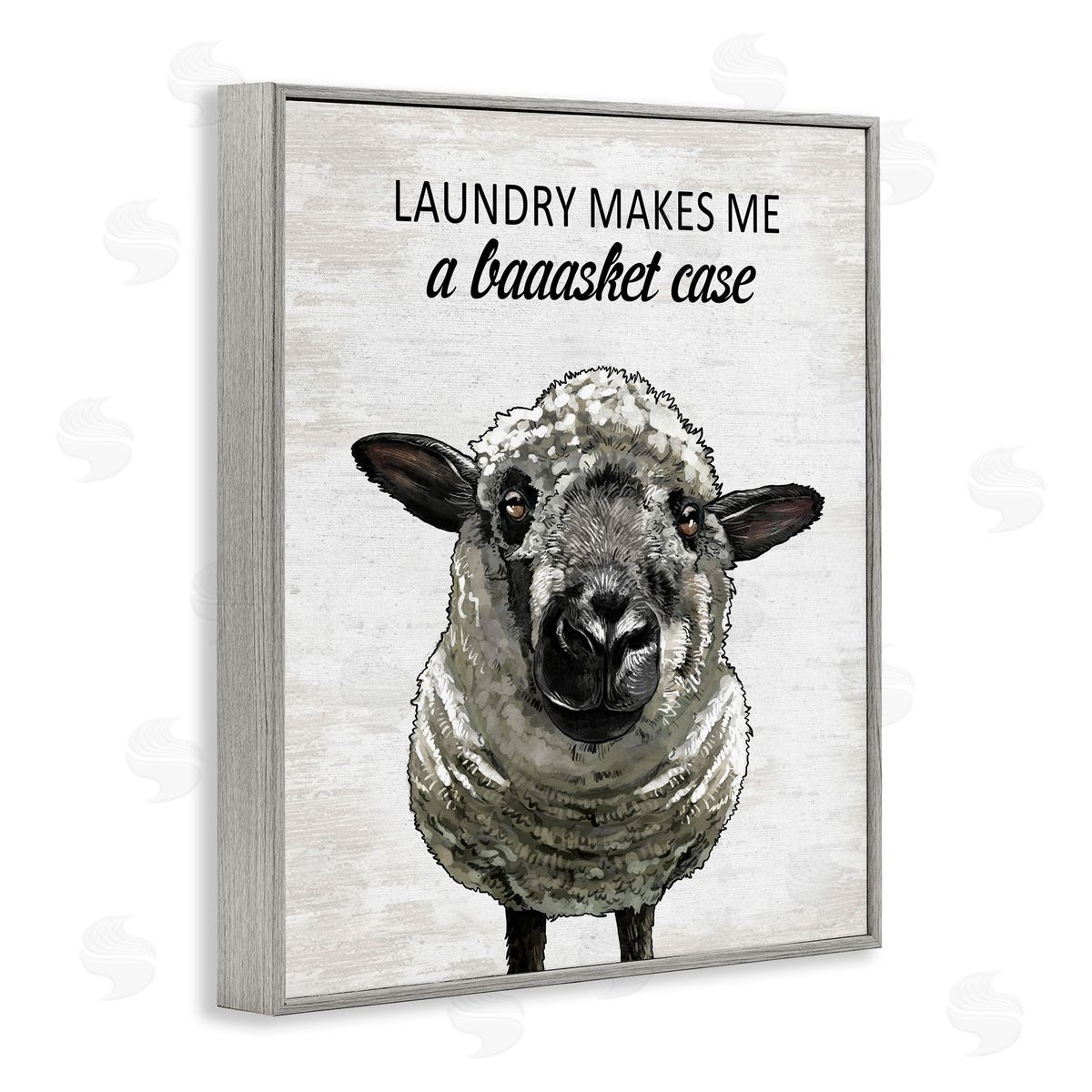 Laundry Makes Me Basket Case Grey Frame Print Wall Art, Home Decor by Lettered and Lined