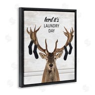 Lettered and Lined | Laundry Elk with Hanging Socks